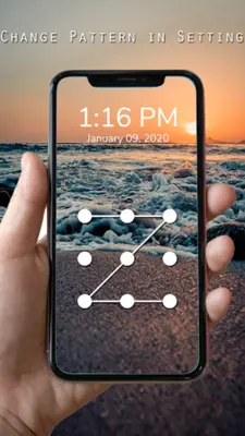 Pattern Lock Screen android App screenshot 2